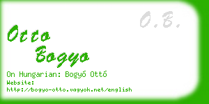 otto bogyo business card